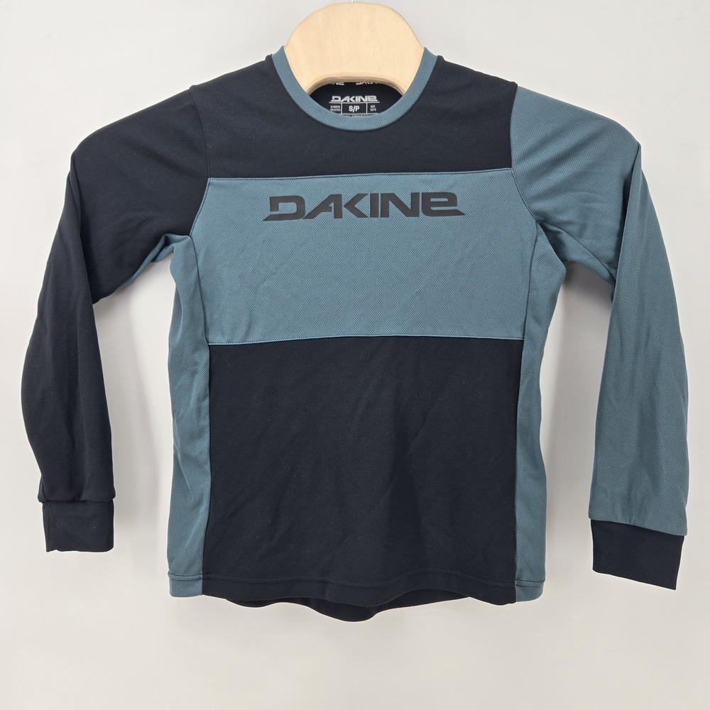 Dakine Syncline Bike Jersey Men's Small Long Sleeve Black Blue Cycling Mountain